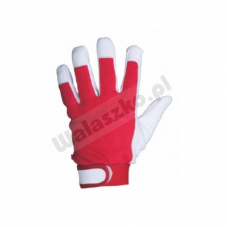 RĘKAWICE ROBOCZE KOZIE CZERWONE