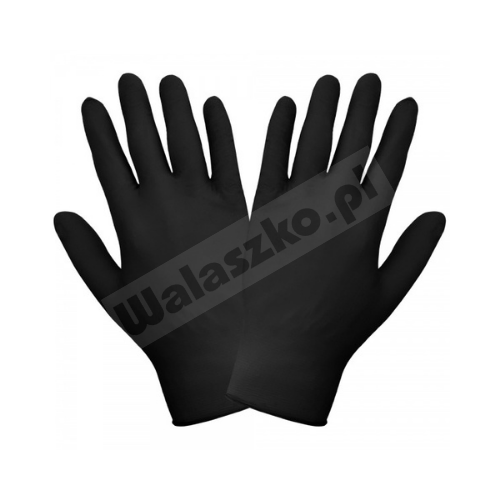 Rękawice jednorazowe nitrylowe bezpudrowe czarne