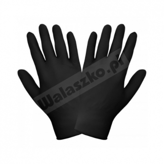 Rękawice jednorazowe nitrylowe bezpudrowe czarne Rękawice jednorazowe nitrylowe bezpudrowe czarne